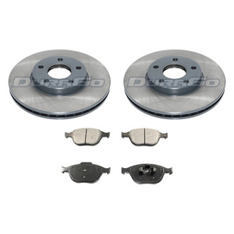 DuraGo® - Premium™ Plain Front Brake Kit with Semi-Metallic Pads