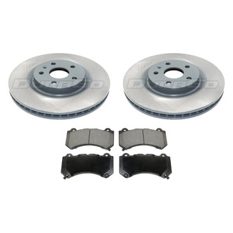 DuraGo® - Premium™ Plain Front Brake Kit with Semi-Metallic Pads