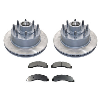 DuraGo® - Premium™ Plain Front Brake Kit with Semi-Metallic Pads