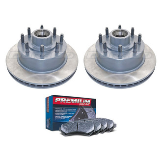 DuraGo® - Premium™ Plain Front Brake Kit with Semi-Metallic Pads