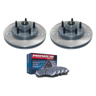 DuraGo® - Premium™ Plain Front Brake Kit with Semi-Metallic Pads