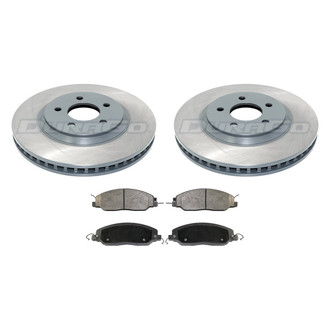 DuraGo® - Premium 1-Piece Plain Brake Kit with Semi-Metallic Brake Pads