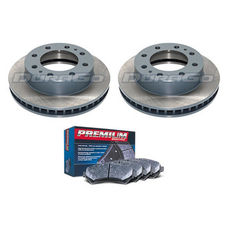 DuraGo® - Premium™ Plain Front Brake Kit with Semi-Metallic Pads