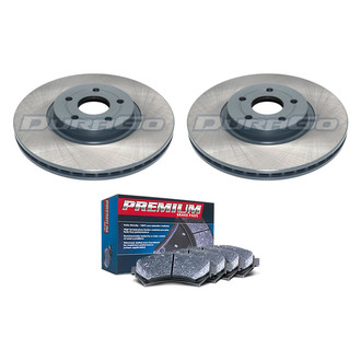 DuraGo® - Premium™ Plain Front Brake Kit with Semi-Metallic Pads