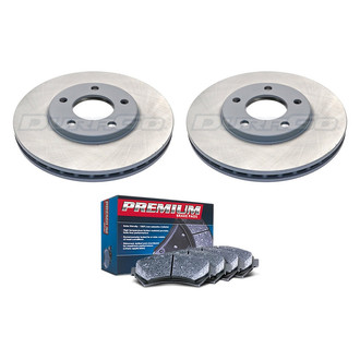 DuraGo® - Premium™ Plain Front Brake Kit with Semi-Metallic Pads