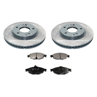 DuraGo® - Premium™ Plain Front Brake Kit with Semi-Metallic Pads