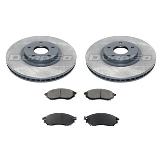DuraGo® - Premium 1-Piece Plain Brake Kit with Semi-Metallic Brake Pads