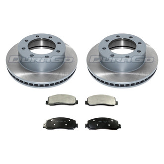DuraGo® - Premium™ Plain Front Brake Kit with Semi-Metallic Pads
