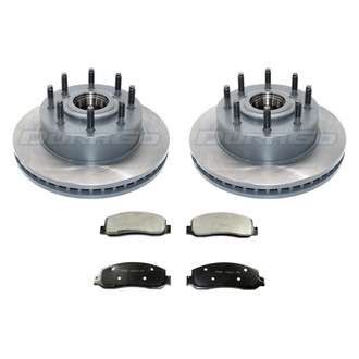 DuraGo® - Premium™ Plain Front Brake Kit with Semi-Metallic Pads