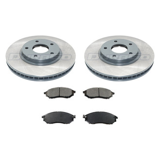 DuraGo® - Premium™ Plain Front Brake Kit with Semi-Metallic Pads