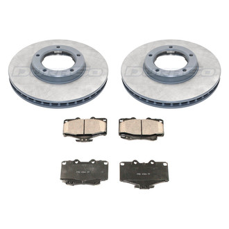 DuraGo® - Premium™ Plain Front Brake Kit with Semi-Metallic Pads