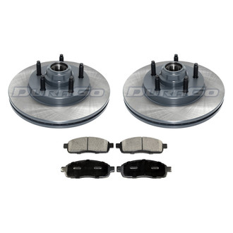 DuraGo® - Premium™ Plain Front Brake Kit with Semi-Metallic Pads