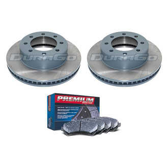 DuraGo® - Premium™ Plain Front Brake Kit with Semi-Metallic Pads