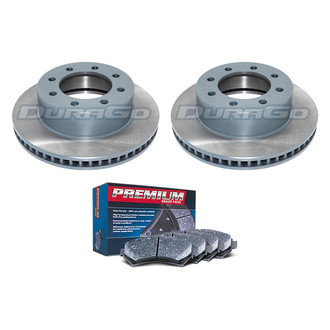 DuraGo® - Premium™ Plain Front Brake Kit with Semi-Metallic Pads