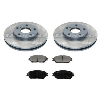 DuraGo® - Premium™ Plain Front Brake Kit with Semi-Metallic Pads