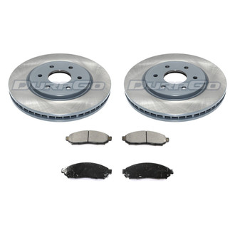 DuraGo® - Premium™ Plain Front Brake Kit with Semi-Metallic Pads