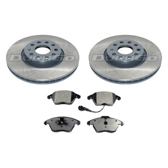 DuraGo® - Premium™ Plain Front Brake Kit with Semi-Metallic Pads