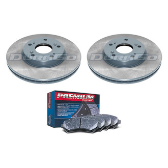 DuraGo® - Premium™ Plain Front Brake Kit with Semi-Metallic Pads