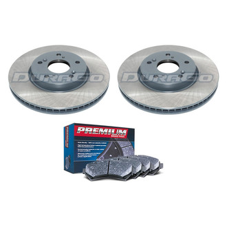DuraGo® - Premium™ Plain Front Brake Kit with Semi-Metallic Pads
