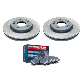 DuraGo® - Premium™ Plain Front Brake Kit with Semi-Metallic Pads