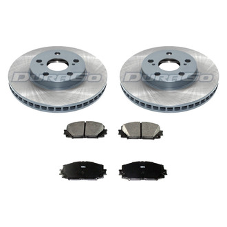DuraGo® - Premium 1-Piece Plain Brake Kit with Semi-Metallic Brake Pads