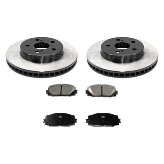 DuraGo® - Premium 1-Piece Plain Brake Kit with Semi-Metallic Brake Pads