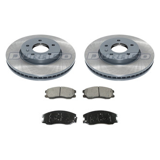 DuraGo® - Premium™ Plain Front Brake Kit with Semi-Metallic Pads