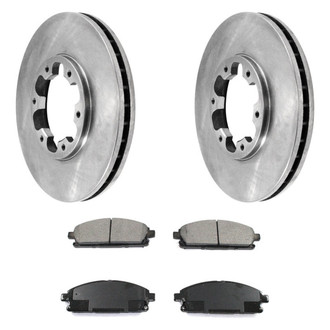 DuraGo® - Premium™ Plain Front Brake Kit with Semi-Metallic Pads