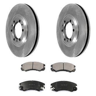 DuraGo® - Premium 1-Piece Plain Brake Kit with Semi-Metallic Brake Pads