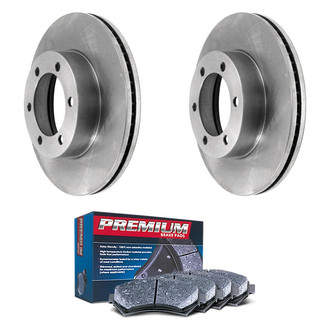 DuraGo® - Premium™ Plain Front Brake Kit with Semi-Metallic Pads