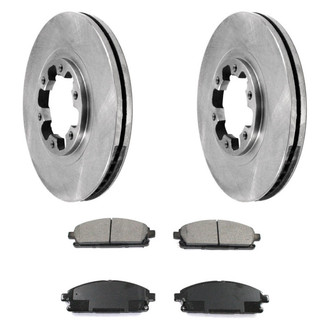 DuraGo® - Premium™ Plain Front Brake Kit with Semi-Metallic Pads
