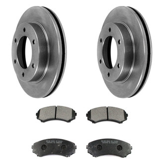 DuraGo® - Premium™ Plain Front Brake Kit with Semi-Metallic Pads