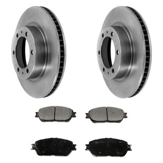 DuraGo® - Premium™ Plain Front Brake Kit with Semi-Metallic Pads