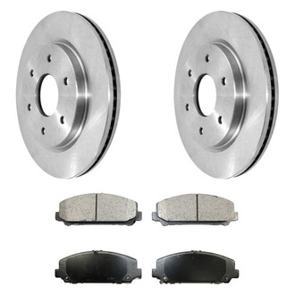 DuraGo® - Premium™ Plain Front Brake Kit with Semi-Metallic Pads