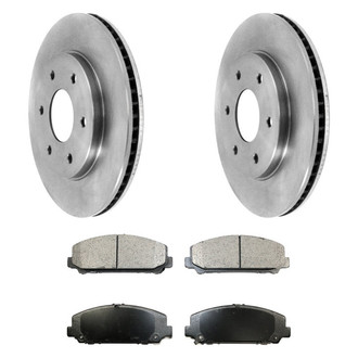 DuraGo® - Premium™ Plain Front Brake Kit with Semi-Metallic Pads