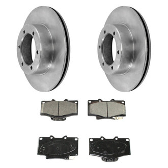 DuraGo® - Premium™ Plain Front Brake Kit with Semi-Metallic Pads