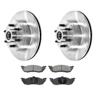 DuraGo® BNDL-31009198 - Premium™ Plain Front Brake Kit with Semi-Metallic Pads