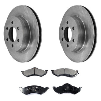DuraGo® - Premium™ Plain Front Brake Kit with Semi-Metallic Pads