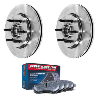 DuraGo® - Premium™ Plain Front Brake Kit with Semi-Metallic Pads