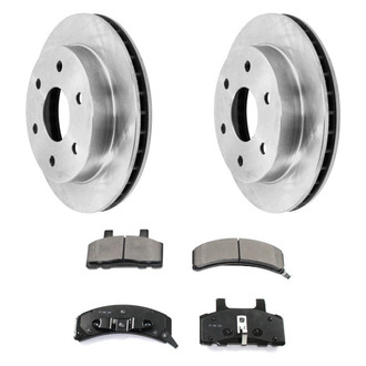 DuraGo® - Premium™ Plain Front Brake Kit with Semi-Metallic Pads