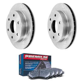 DuraGo® - Premium™ Plain Front Brake Kit with Semi-Metallic Pads
