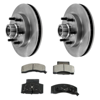 DuraGo® - Premium™ Plain Front Brake Kit with Semi-Metallic Pads
