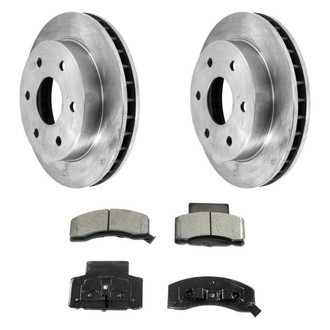 DuraGo® - Premium™ Plain Front Brake Kit with Semi-Metallic Pads