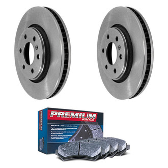 DuraGo® - Premium™ Plain Front Brake Kit with Semi-Metallic Pads