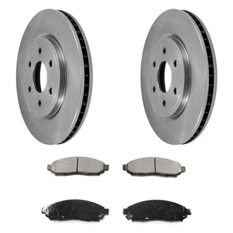 DuraGo® - Premium™ Plain Front Brake Kit with Semi-Metallic Pads