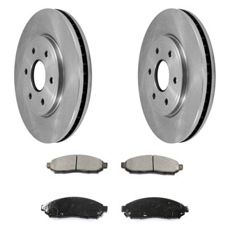 DuraGo® - Premium™ Plain Front Brake Kit with Semi-Metallic Pads
