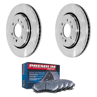DuraGo® - Premium™ Plain Front Brake Kit with Semi-Metallic Pads
