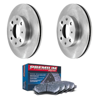 DuraGo® - Premium 1-Piece Plain Brake Kit with Semi-Metallic Brake Pads