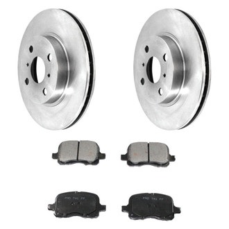 DuraGo® - Premium 1-Piece Plain Brake Kit with Semi-Metallic Brake Pads