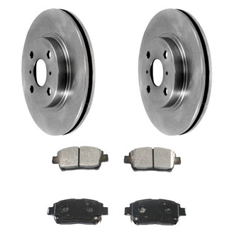DuraGo® - Premium™ Plain Front Brake Kit with Semi-Metallic Pads